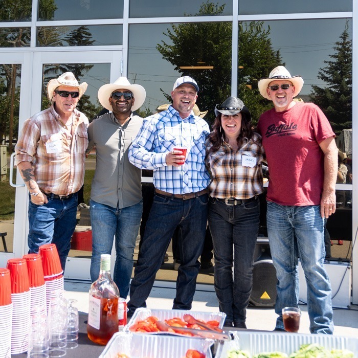 Inline Group staff enjoying a BBQ together