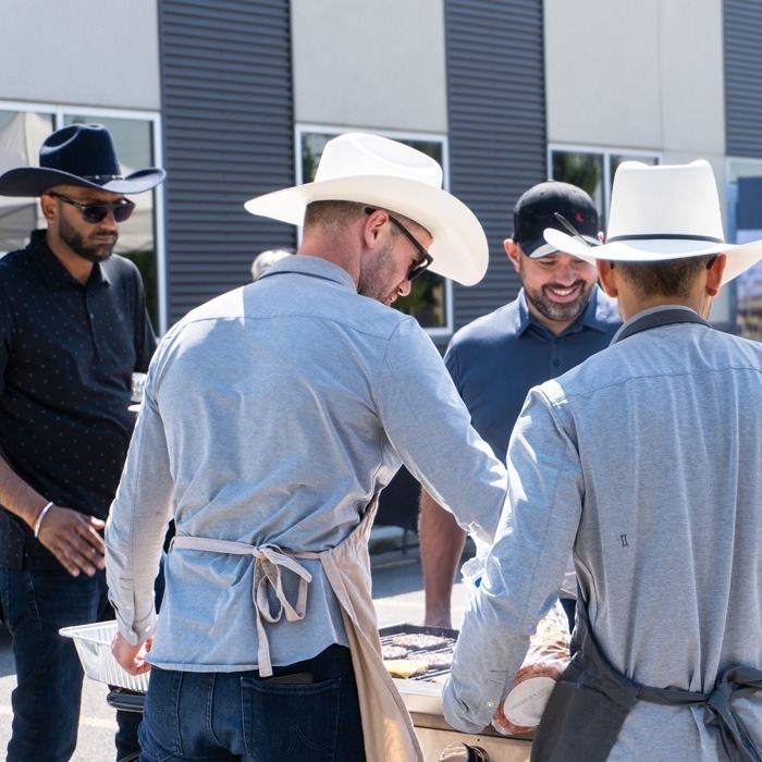 Inline Group staff cooking together